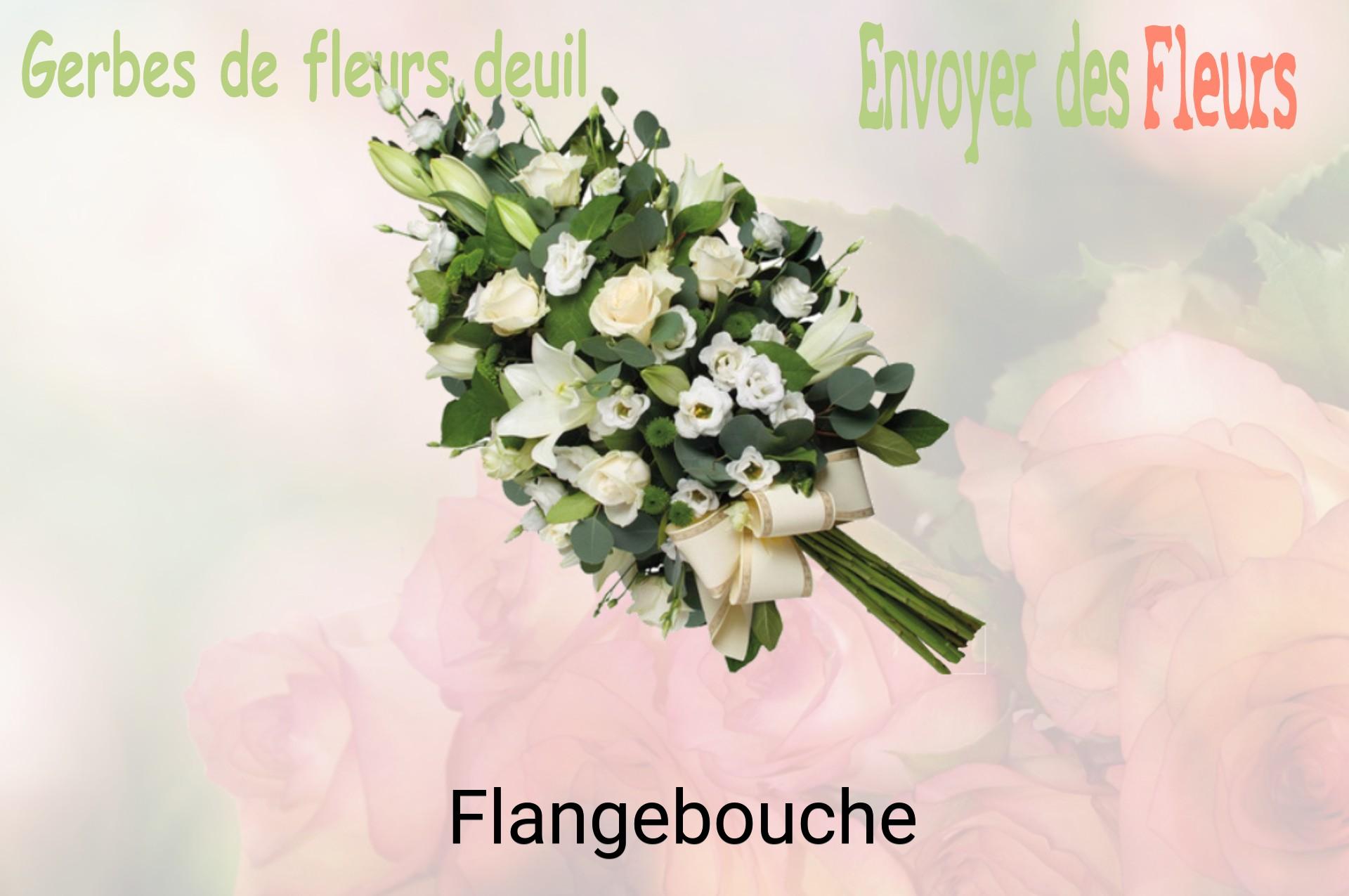Gerbe de fleurs de deuil livrée à Flangebouche